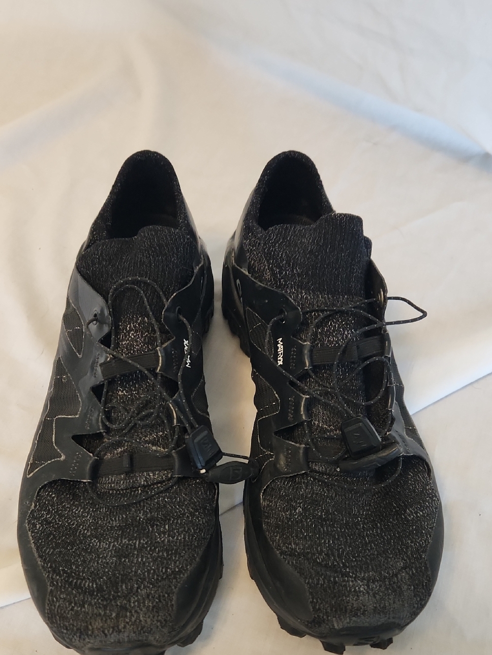 Salomon Black Mesh Trail Shoes with White Logo